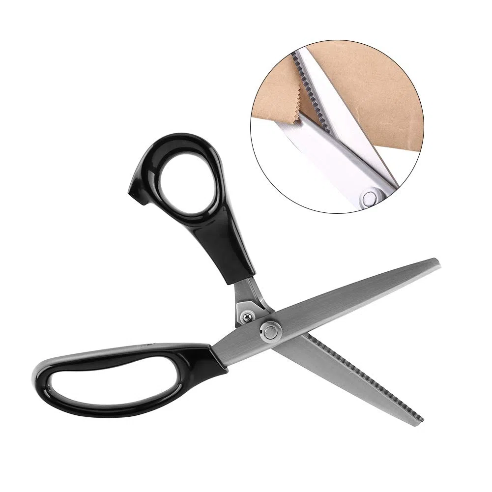 Tijera de Pellizco, Tijeras de Dentado Tijeras para Tela, Tijeras de Dentado para Papel, Tijeras de Dentado Pequeñas para Tela Tela Triángulo Decorativo Borde Tijeras de Dentado (3 mm)