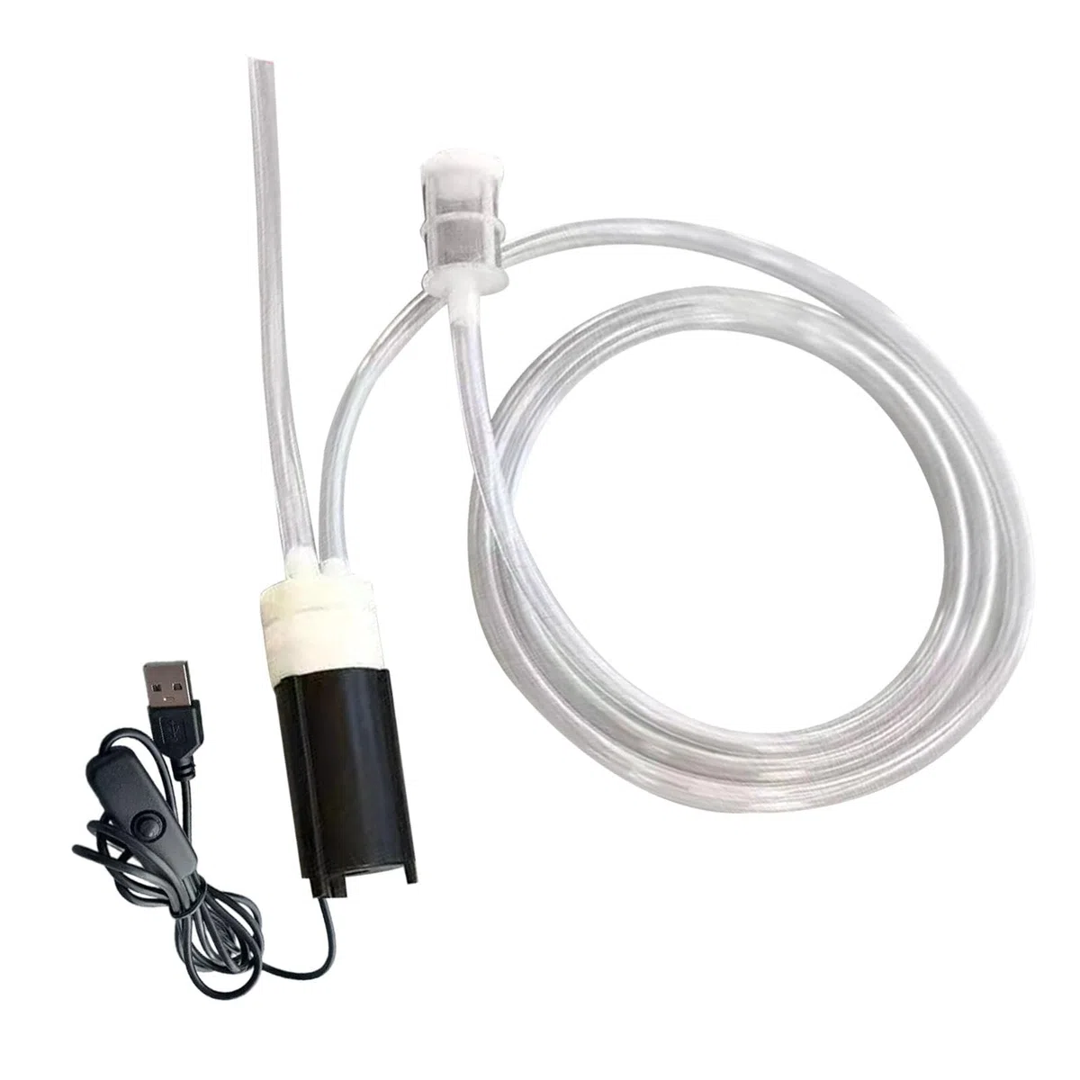 perfk Bomba de sifón para elaboración de Cerveza, Bomba eléctrica USB para vinos, Suministros para elaboración de vinos, Manguera de Tubo de Bomba de sifón,
