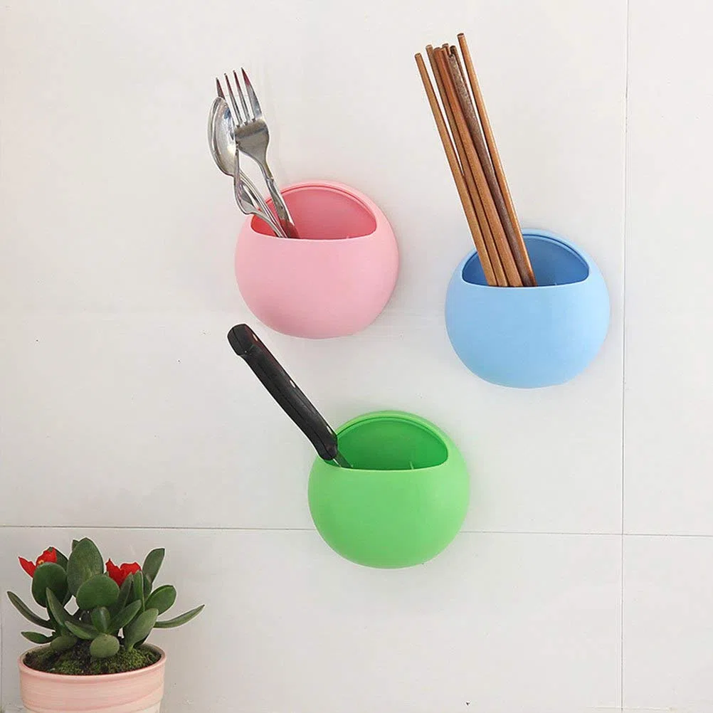 Soporte para cepillo de dientes de pared con ventosa, soporte para baño, cocina, color verde