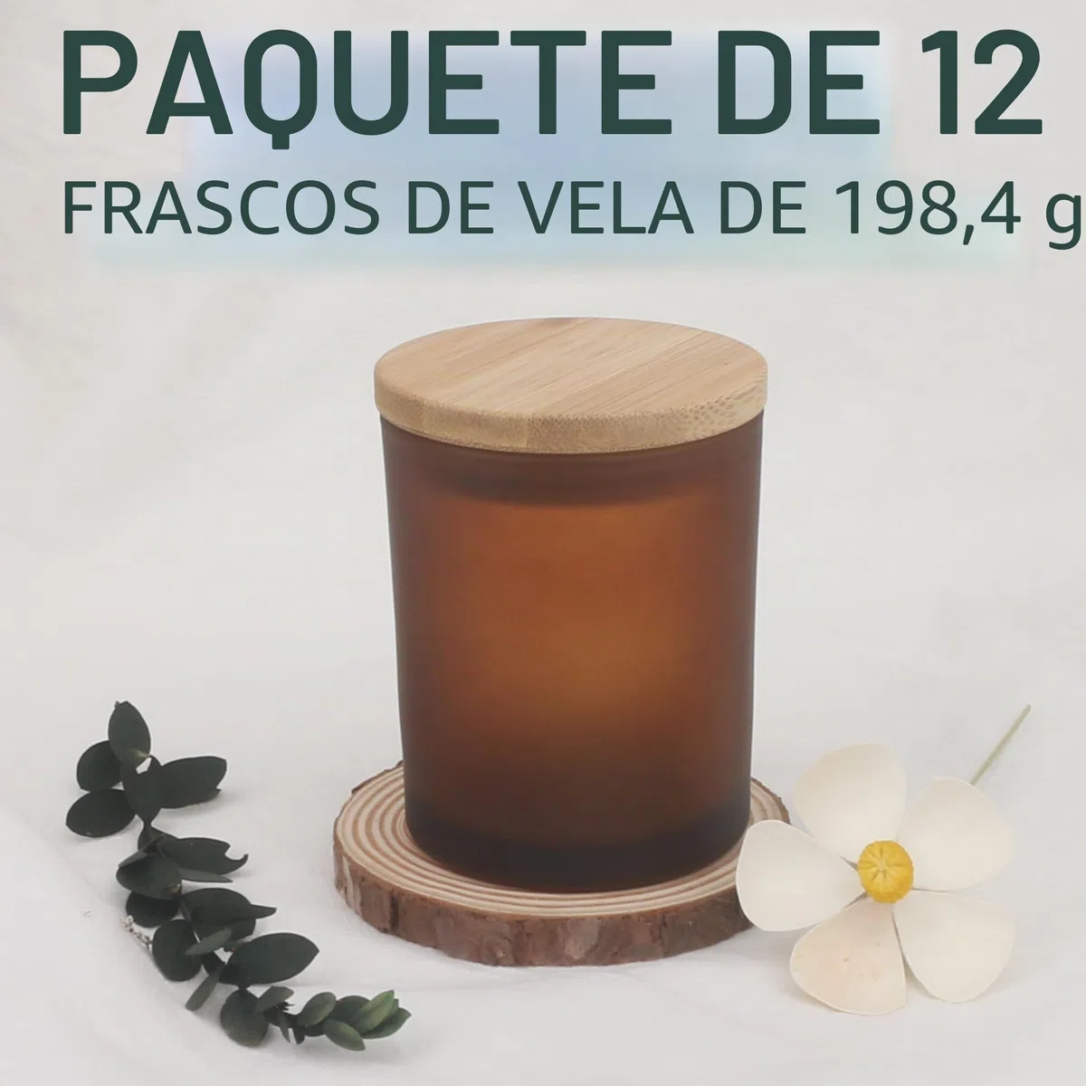 MILIVIXAY Paquete de 12 tarros de cristal grueso ámbar esmerilado de 7 onzas con tapas, tarro vacío a granel para hacer velas, recipientes de especias y polvo.