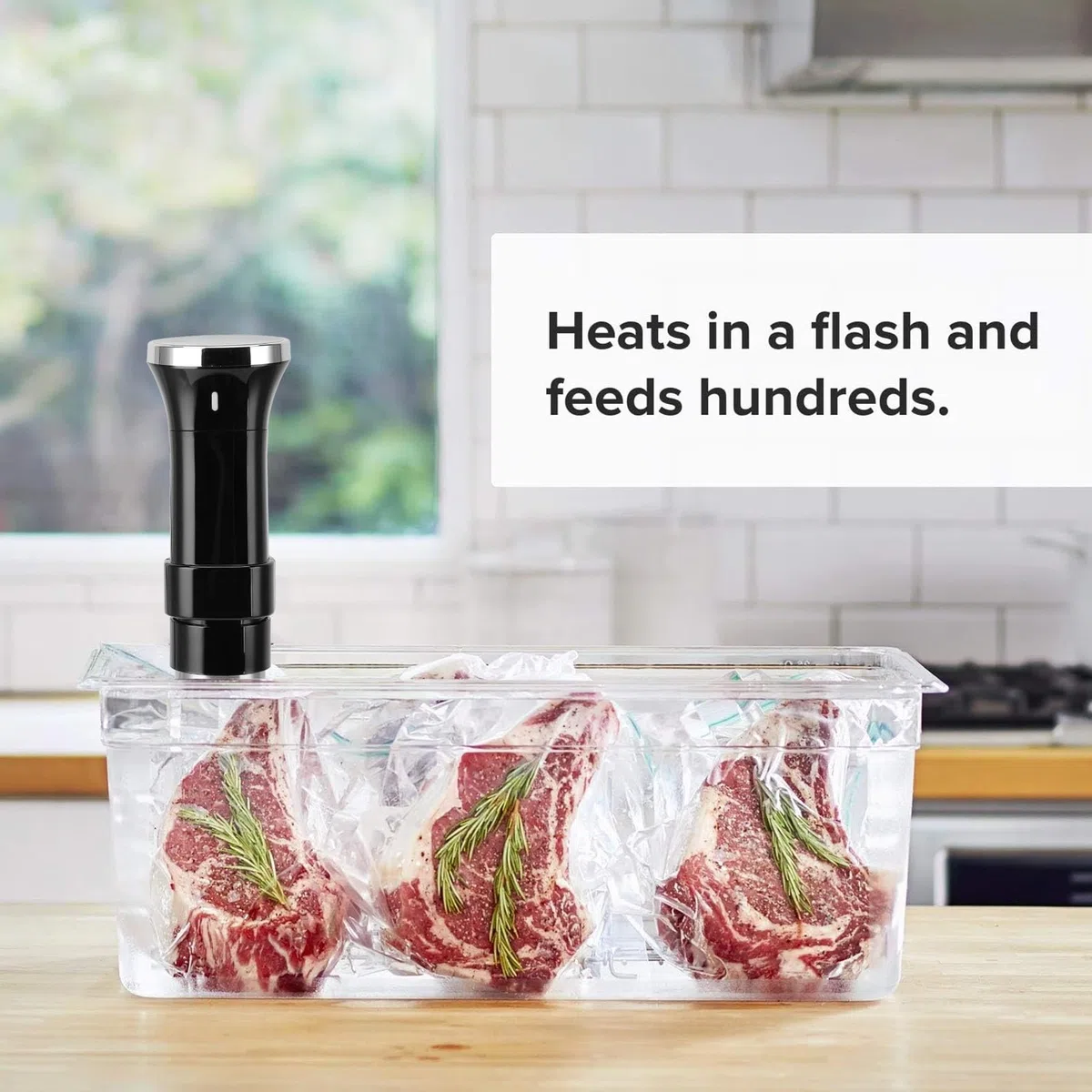 Kit de Cocina de Inmersión, Cocina Al Vacío Profesional de 1100 W, Control Preciso de Temperatura y Tiempo, Pantalla Digital, Calentamiento Rápido (Enchufe europeo 220V)