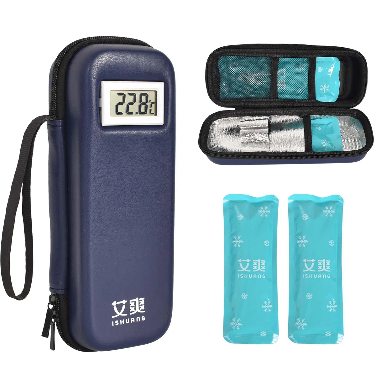 Estuche de Viaje para Enfriador de Insulina, Mini Enfriador de Medicamentos para Viajes, Estuche Aislado para Insulina y Otros Accesorios, Bolso Diabético, Maleta para Insulina