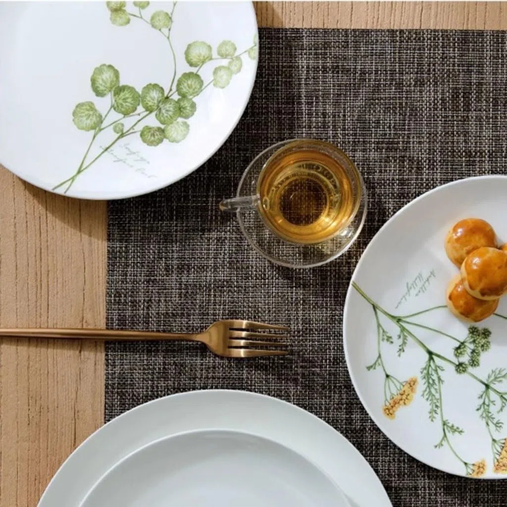 Platos para comer platear de cena con patrón de planta fresca, platear de cena occidental for el hogar, platear de carne, platear de cena, platear de fruta, vajilla Platos de cerámica para la cena