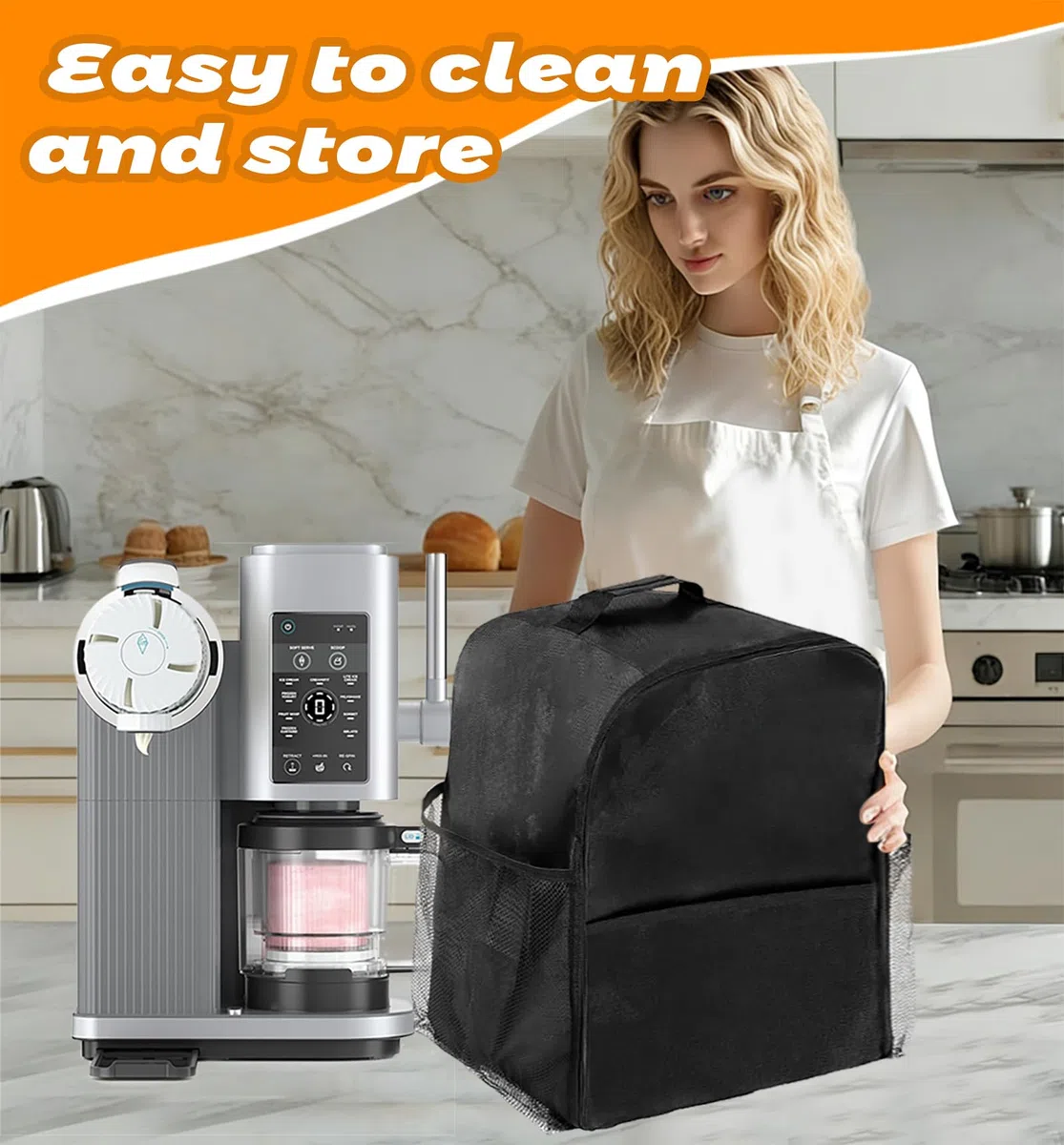 Bolsa de almacenamiento para máquina de hielo Ninja Creami Swirl NC701EU, funda protectora antipolvo ligera y plegable para accesorios Ninja Swirl