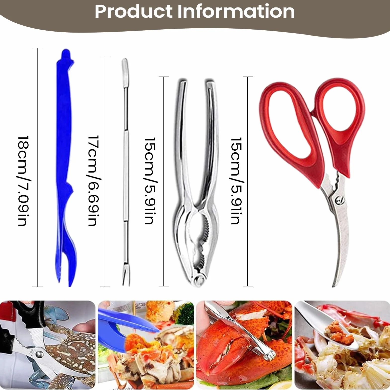 Rompedores De Cangrejos Y Herramientas Utensilios De Cocina Ergonómicos | Juego De Tijeras Rompecrustáceos Para Langosta Para Cocina Casera Restaurante Mariscos Nueces Camping Al Aire