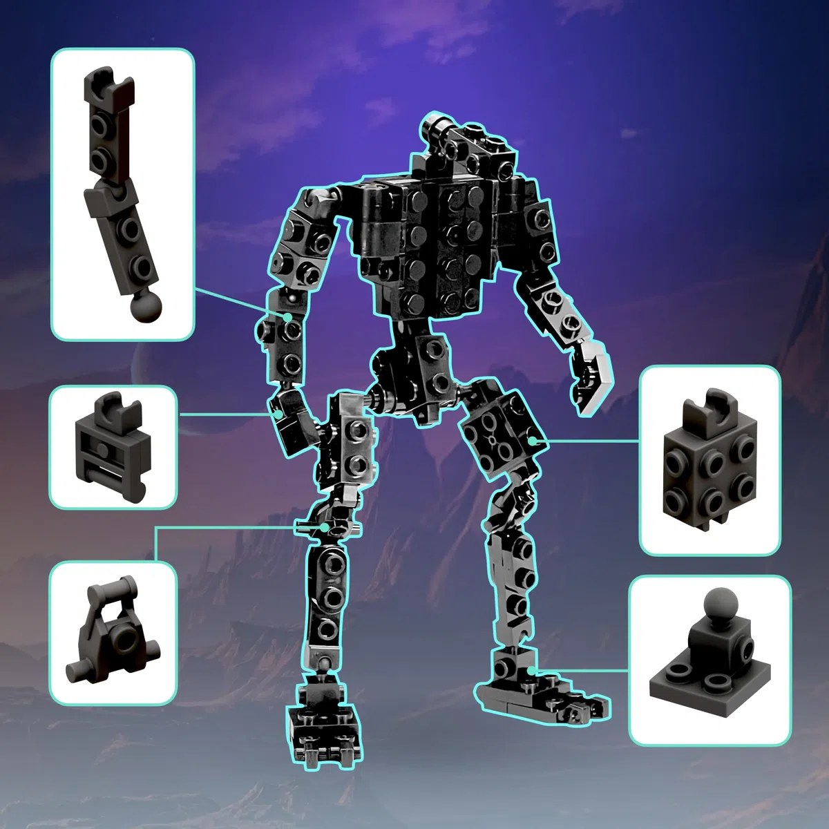 MyBuild Sci-Fi Void Talon 5026 - Unidad de villano Mech con cuchillas dobles | Modelo de robot articulado | A partir de 14 años