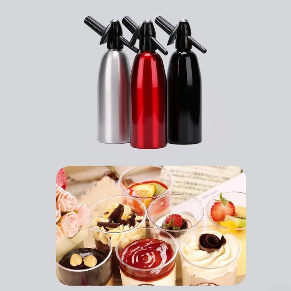 Máquina de agua de soda para crear bebidas carbonatadas en casa, máquina de agua con gas para jugos, cócteles y más (negro)