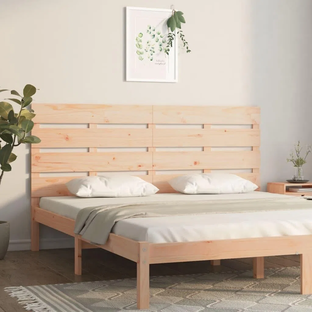 ShGaxin Cabecero de Cama, Cabezal De Cama, Cabecera para Cama, Cabezales Dormitorios Modernos, Madera Maciza de Pino 160x3x80 cm