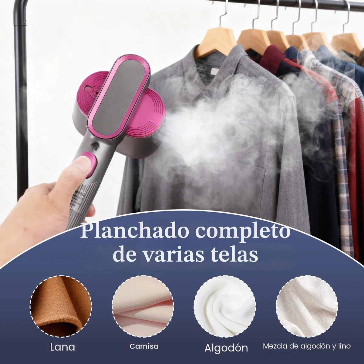 Plancha Vapor para Ropa 2 en 1 (Plancha + Vapor), 1200W Plancha de Vapor Vertical,Calentamiento Rápido 9s, Mini Plancha Vertical Vapor, para Viajes, Hogar, Oficina