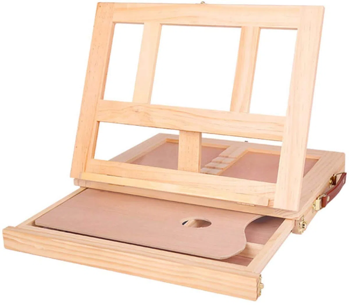 Caballete de escritorio de madera con cajón, mesa ajustable, estación de trabajo para dibujar, dibujar y pintar