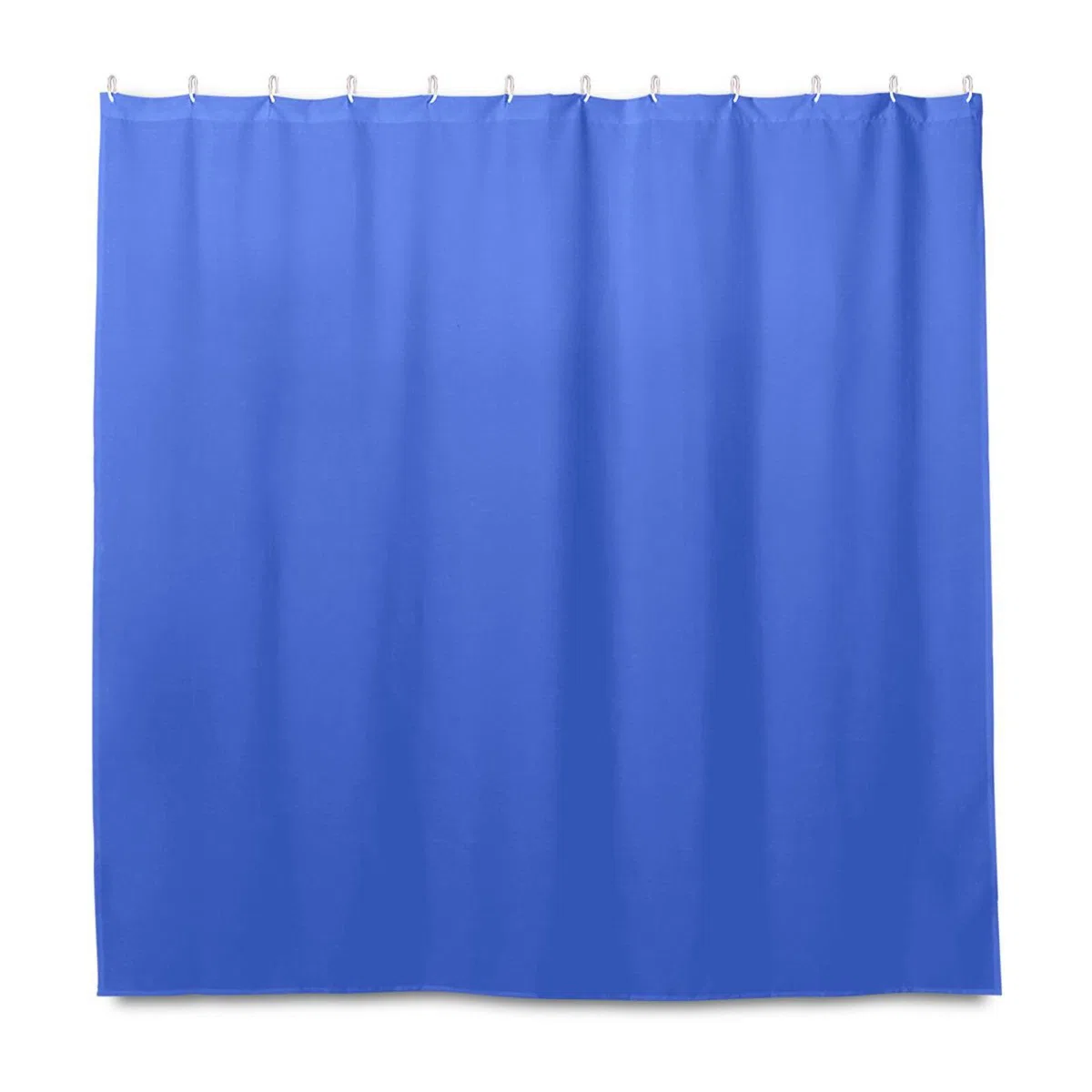 Cortina de ducha impermeable azul real, poliéster duradero, lavable, diseño liso puro con ganchos, perfecto para baños completos, cortinas para Baño a Prueba de Agua
