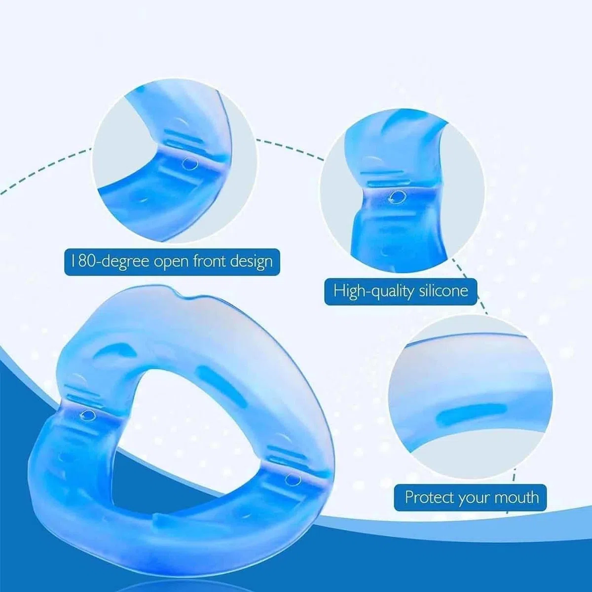 YUNFAN Anti Snoring Mouthpiece - Universal Size,Anti Snoring Devices for Sleep,Food Grade Material Snore Mouth Guard,Instantly Quiet Antisnoring Device Mouthpiece,Make The Night Quiet(2)