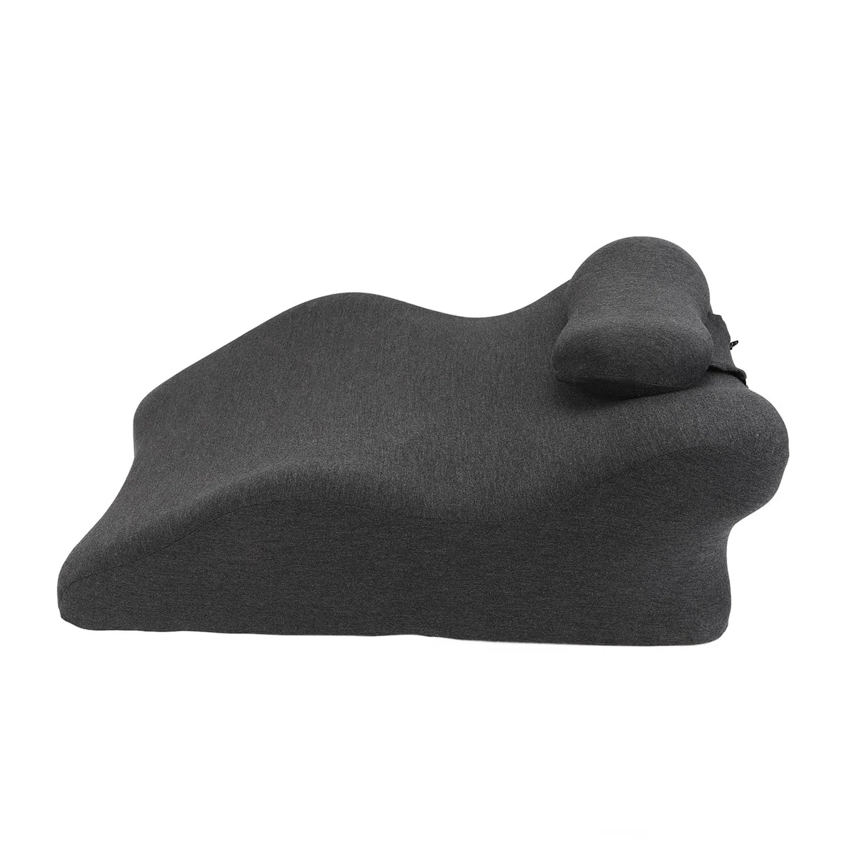 Pongnas Almohada de Cojín Elevador de Piernas para el Hogar y el Salón - Almohada de Descanso de Piernas Premium con Funda de Franela Extraíble (Gris Oscuro)