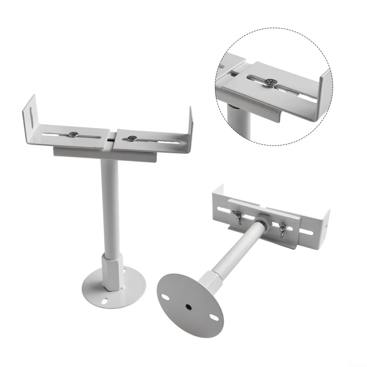 Juego de soportes de suelo de radiador de aluminio, altura ajustable de 11 a 36 cm para posicionamiento vertical de radiadores de hierro fundido, estructura gruesa, resistente a la niebla