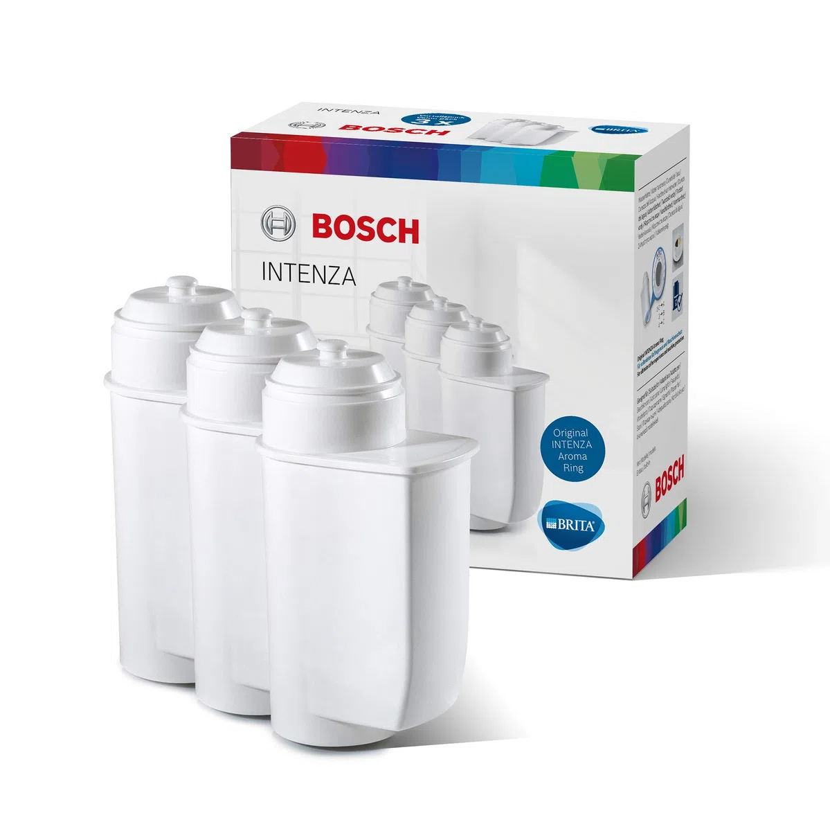 Bosch TCZ7033 - Filtro reutilizable de agua para café, 3 unidades, color blanco