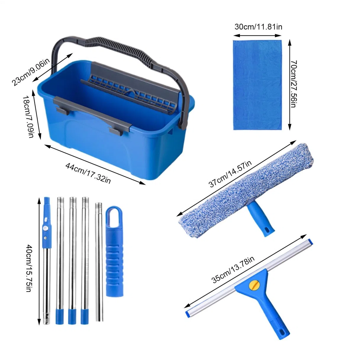 Herramientas De Limpieza De Ventanas Equipo Multifuncional Y Ajustable | Herramientas Limpiacristales Para Los Hogares Para Puertas De Patio, Parabrisas De Automóviles, Azulejos Y Vidrios, Profesi