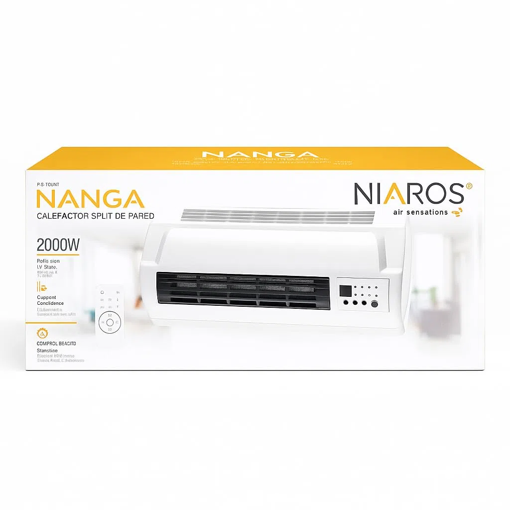 Calefactor baño 2000W | Calefactor de pared | Calentador para baño | Estufa para baño | Calentador para baño | Calefactor split