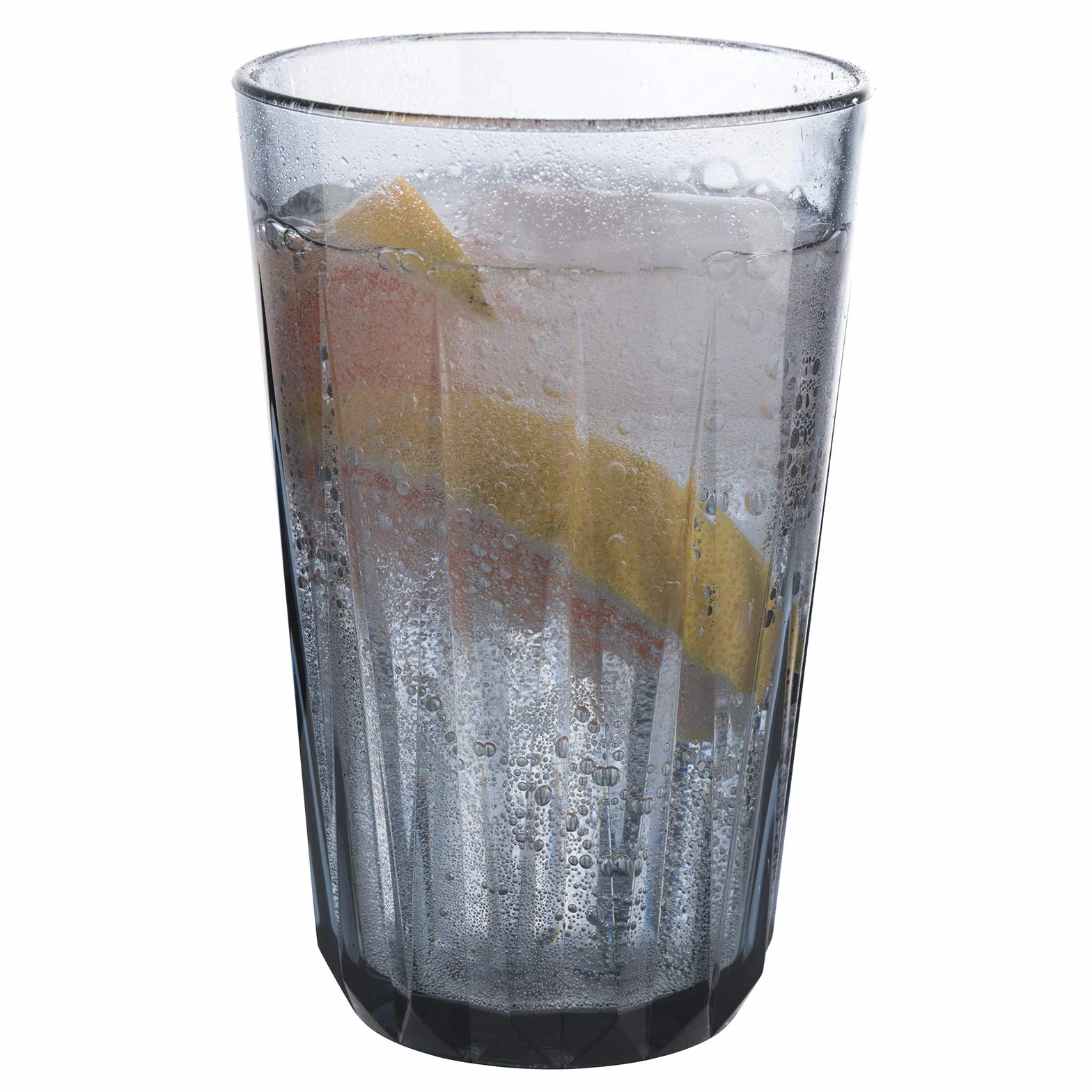 Juego de 6 vasos de plástico Tritan de 0,3 litros, sin BPA, aspecto de cristal, irrompibles, reutilizables y aptos para lavavajillas, 300 ml, color gris