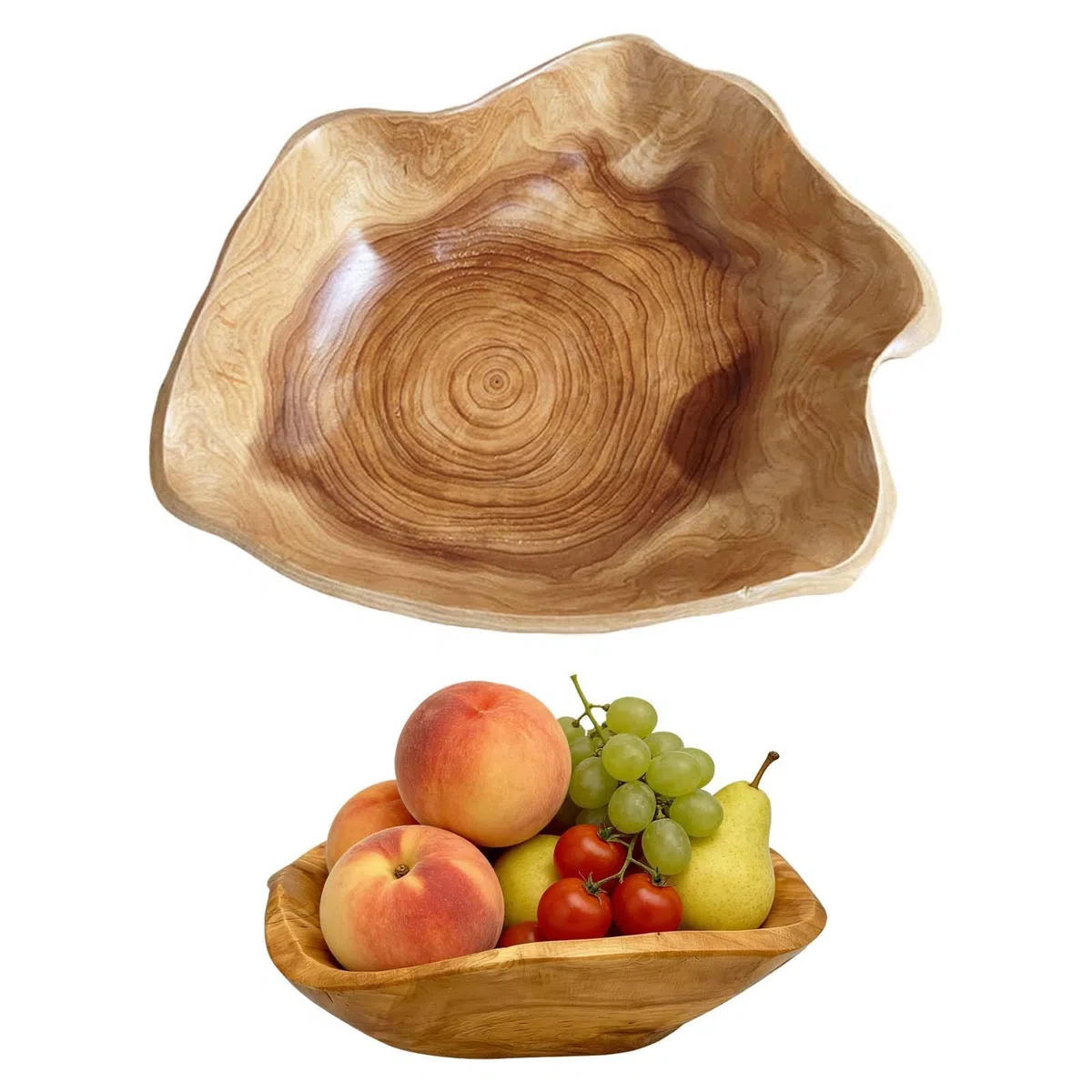 Holzschale,Obstkorbholz,ObstschaleausHolz,Salatschüsselholz,Dekoschale,Holzschüssel,Holzschale groß,Obstschaleholz,Holzschaledeko,Holzschaledeko,HolzschaleatSchüssel,GeeignetfürObst(25-29cm)