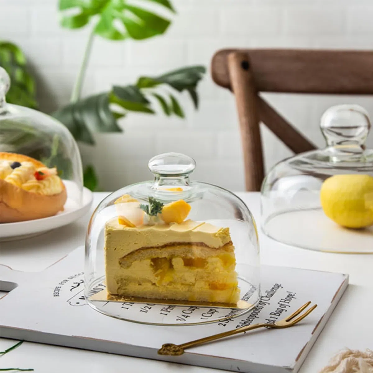 Angoily Cubierta Para Pastel Transparente De 5.11 in Con Mango Redondo Cubierta Para Guardar Pasteles Para Almacenar Tartas Ensaladas Y Otros Alimentos Práctica Para Hogar Y Cocina 1 Pieza