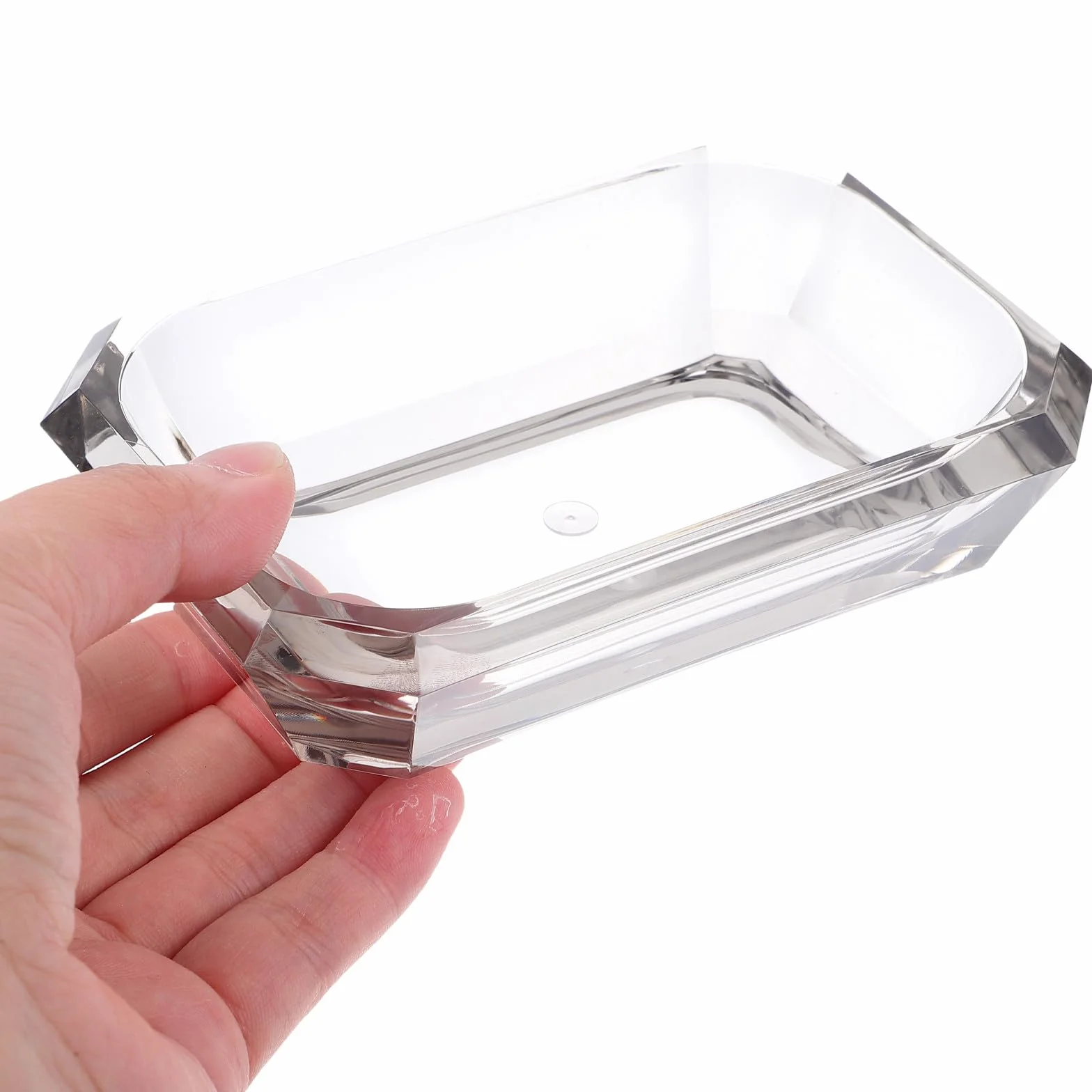 Didiseaon Juego de Accesorios para Baño en Acrílico Transparente Dispensador de Jabón y Vaso para Cepillo de Dientes, Diseño Elegante para Mantener Ordenado el Baño