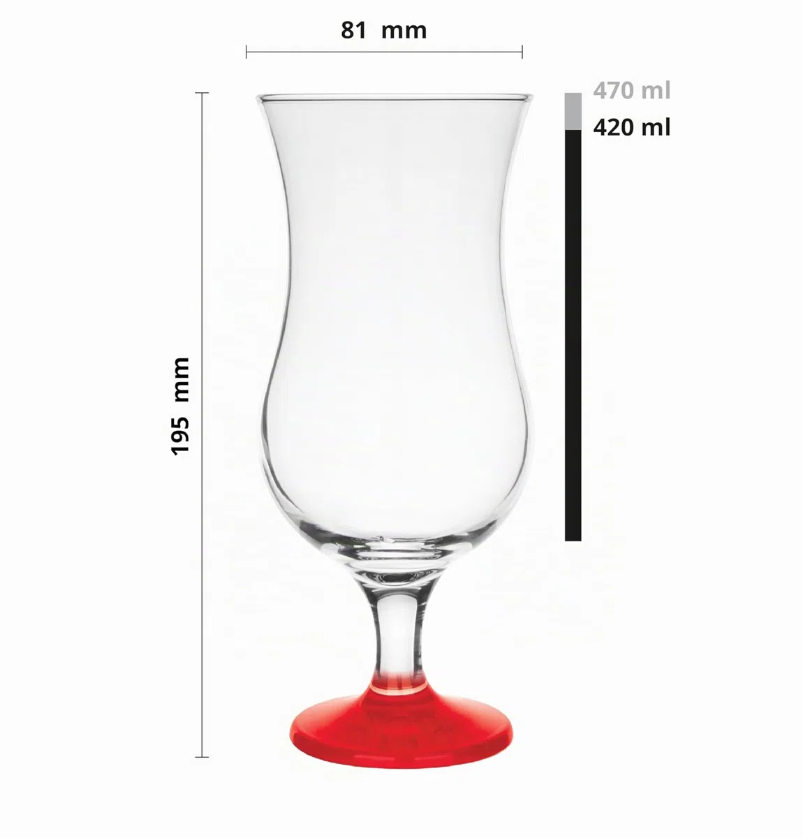 Glasmark A570032-0420-5183-26 Juego de 6 Copas de cóctel de máx. 480 ml, Cristal