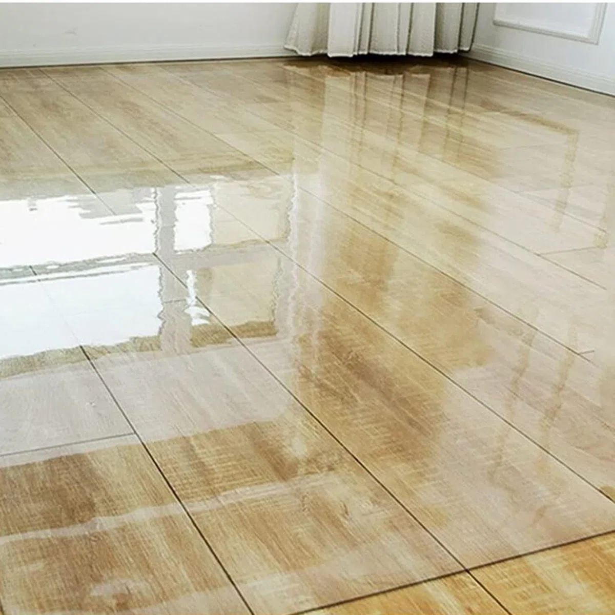 Protector de suelo antideslizante transparente, resistente a arañazos y desgaste, vinilo 100% impermeable, tamaños personalizables (60-140 cm), ideal para alfombras y muebles de interior.