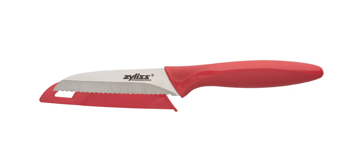 Zyliss E920144 Juego de Cuchillos de 6 Piezas, Múltiples Tamaños, Acero Inoxidable, Multicolor/Blanco, Cuchillos de Cocina Multiusos, Apto Para Lavavajillas