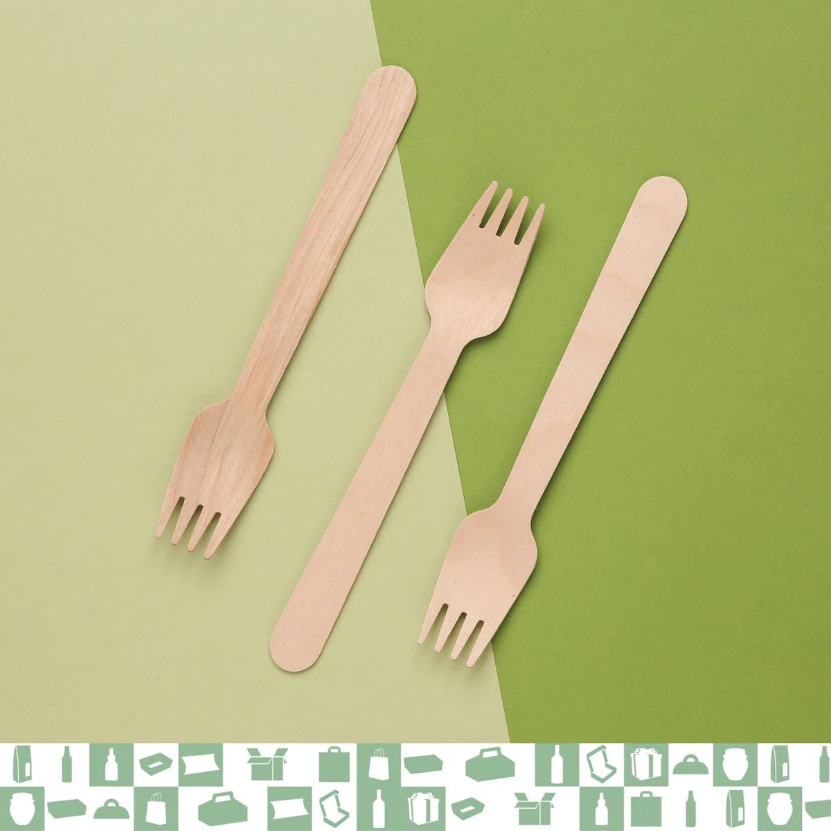 Juego de 200 tenedores desechables de madera, cubiertos desechables, ideal para picnics y eventos