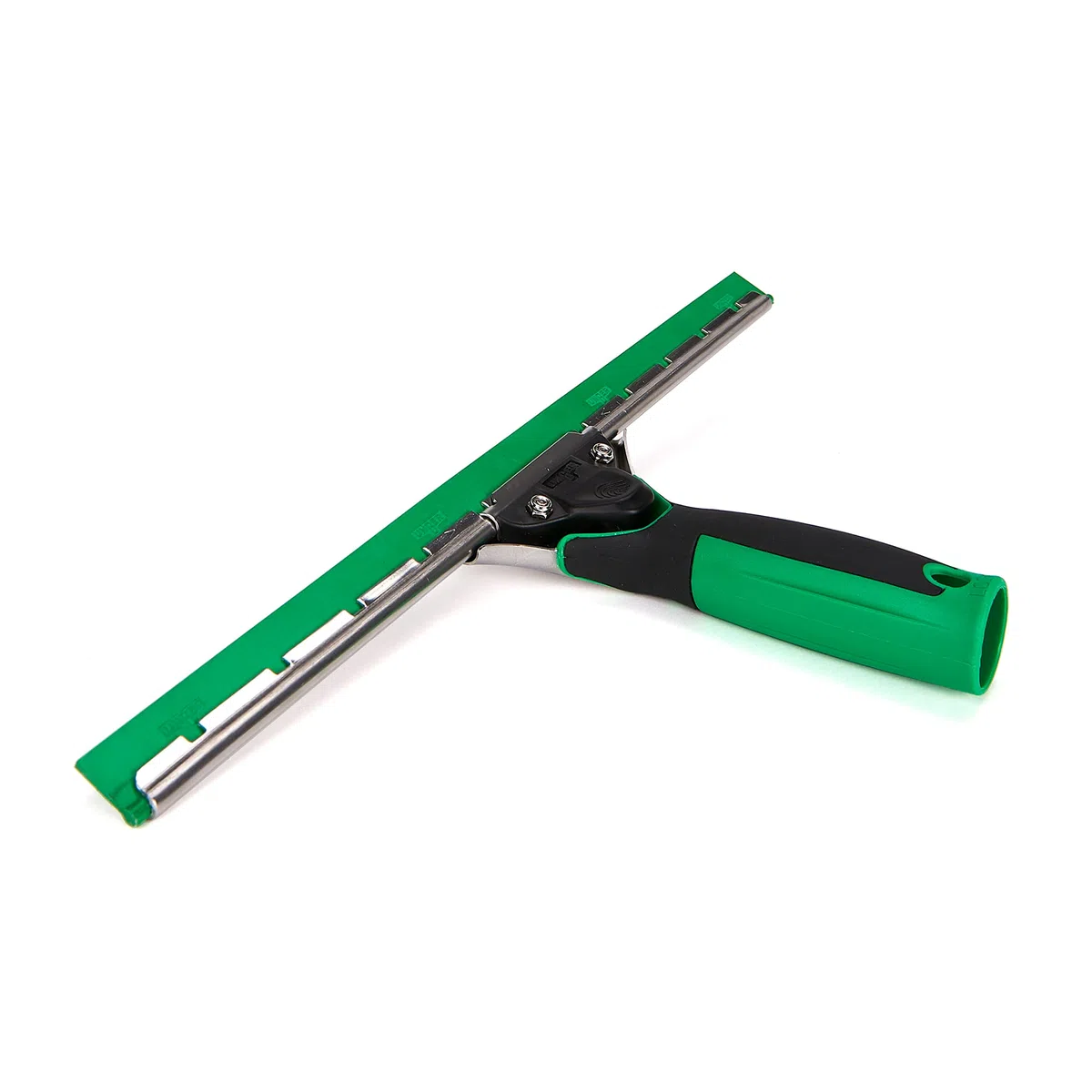 UNGER ErgoTec Escobilla de goma (35 cm de ancho, con guía en forma de S y goma verde, para limpiar ventanas sin dejar rayas) ES35G
