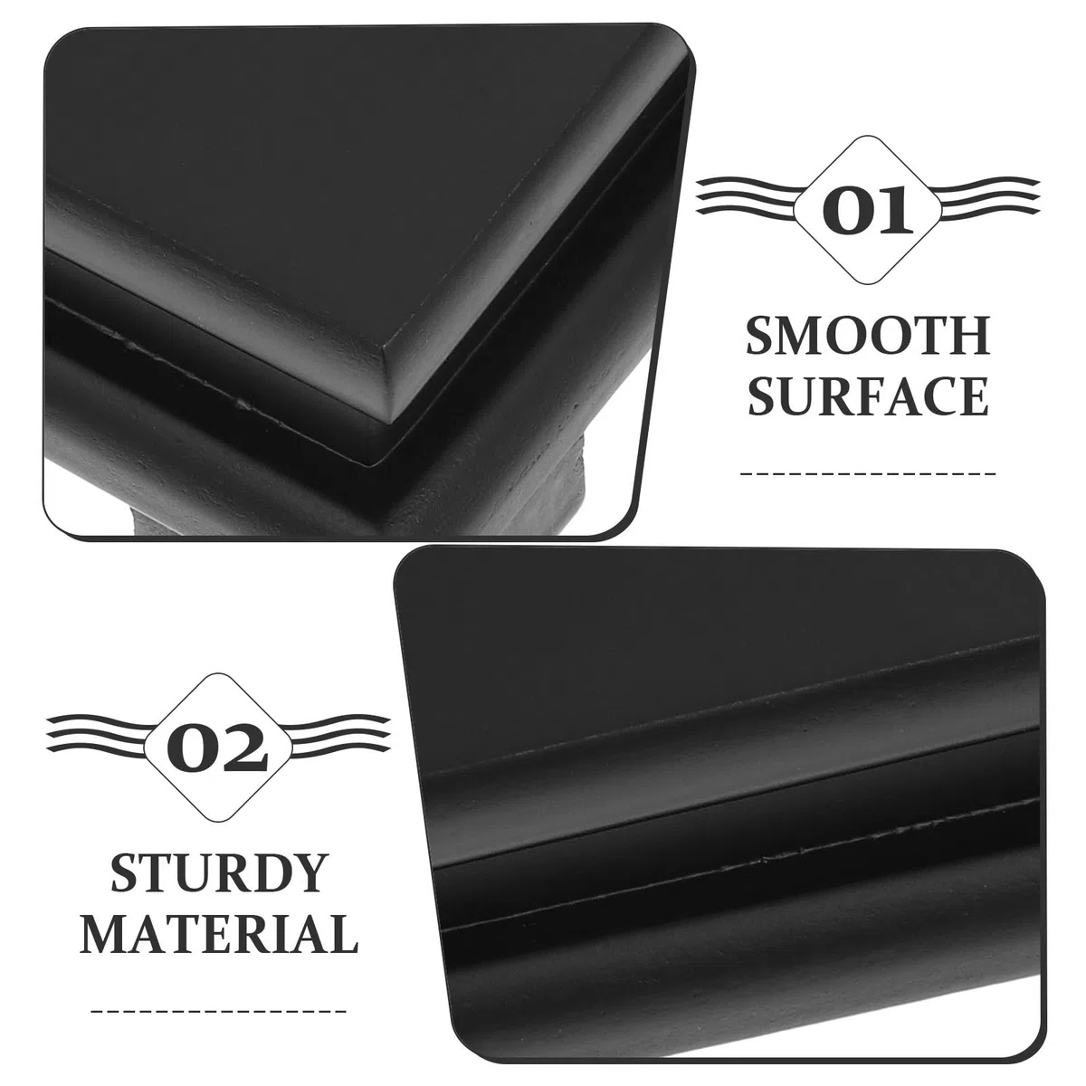 DOITOOL Base Cuadrada de Madera Maciza Natural para Soporte de Maceta, Bandeja Decorativa de 15 Cm Alto y 5 Cm Ancho, Soporte para Estatua de Buda y Jarrón, Accesorio Versátil