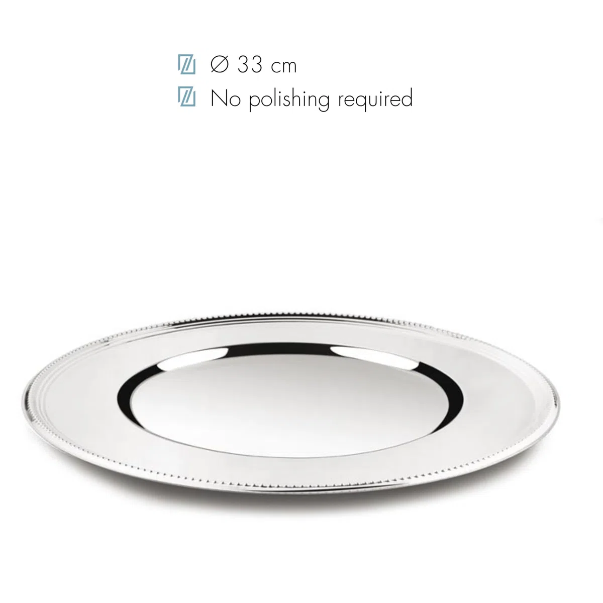 Bredemeijer Zilverstad 7838230 - Posaplatos con Borde de Perlas