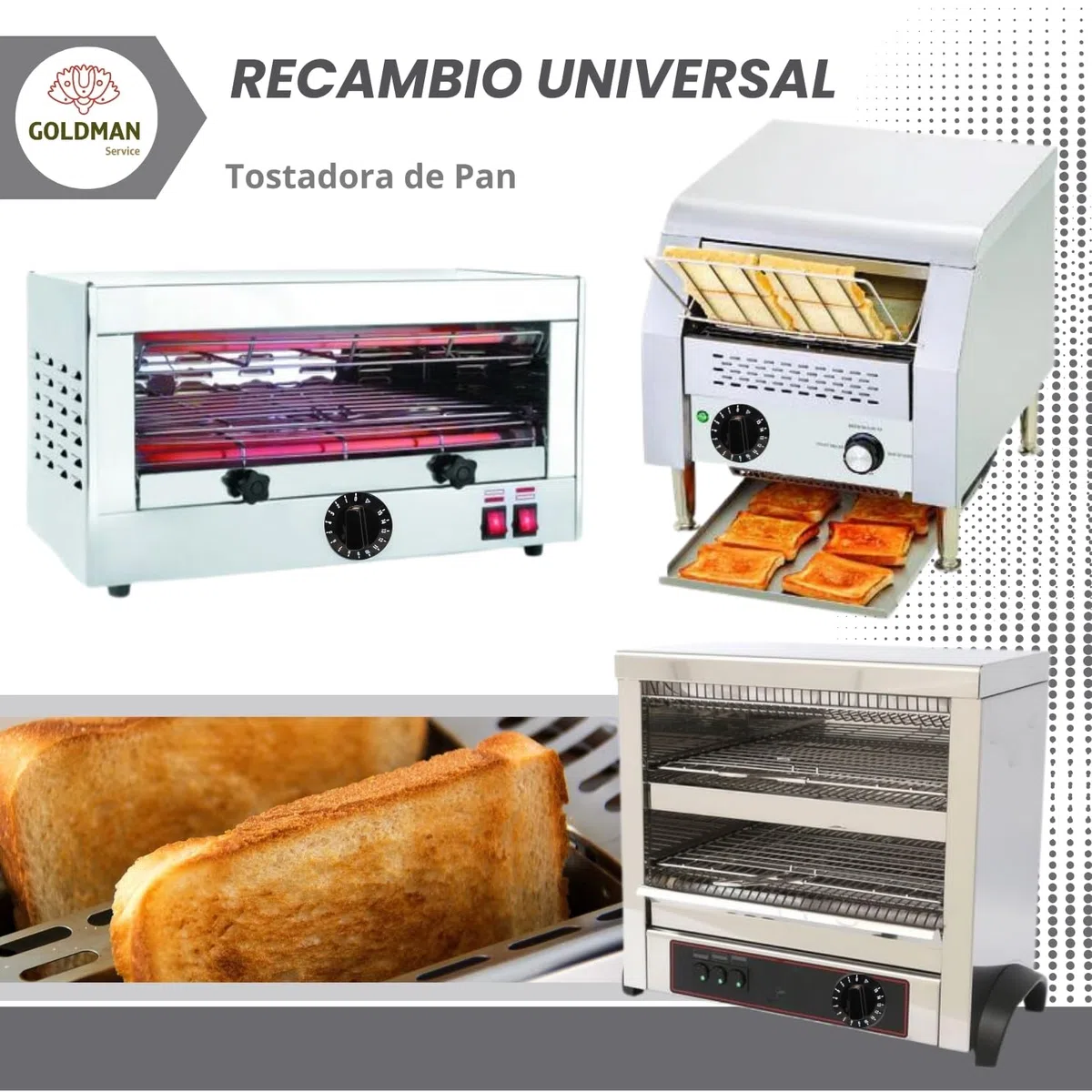 GOLDMAN SERVICE | Temporizador Interruptor Bipolar Mecánico para Tostadoras de Pan y Electrodomésticos de Hostelería y Hogar. Controlador Tiempo: 15 Minutos