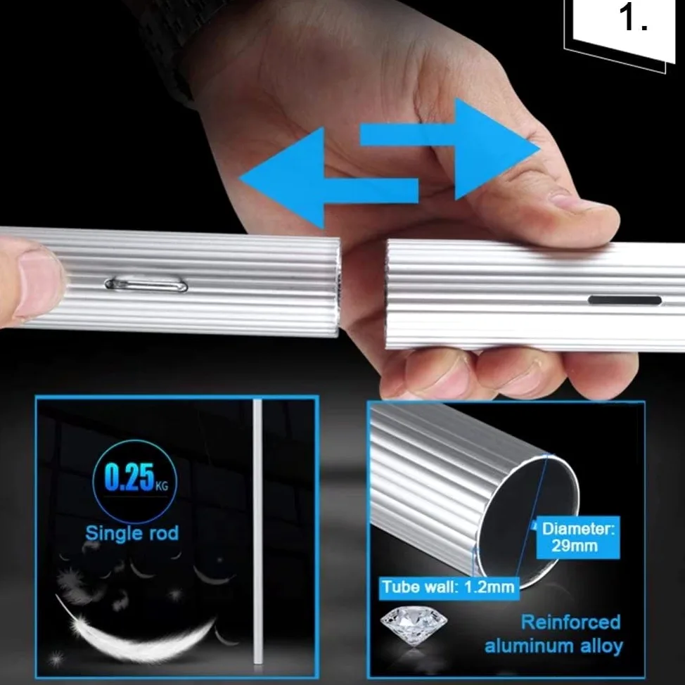 Kit de Limpieza de Ventanas: pértiga con Manguera de 9 m, Mango Extensible y Cabezal de Cepillo de 30 cm Limpieza de techos de conservatorios y Exterior