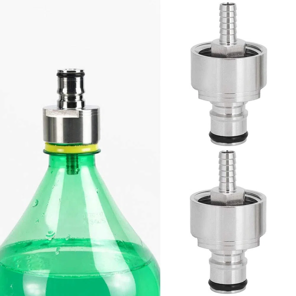 Tapa de carbonatación Ball Lock, tapa de carbonatación de acero inoxidable, tapa de carbonatación portátil de desconexión rápida Homebrew, hogar para botella, bebida, botella, mascotas