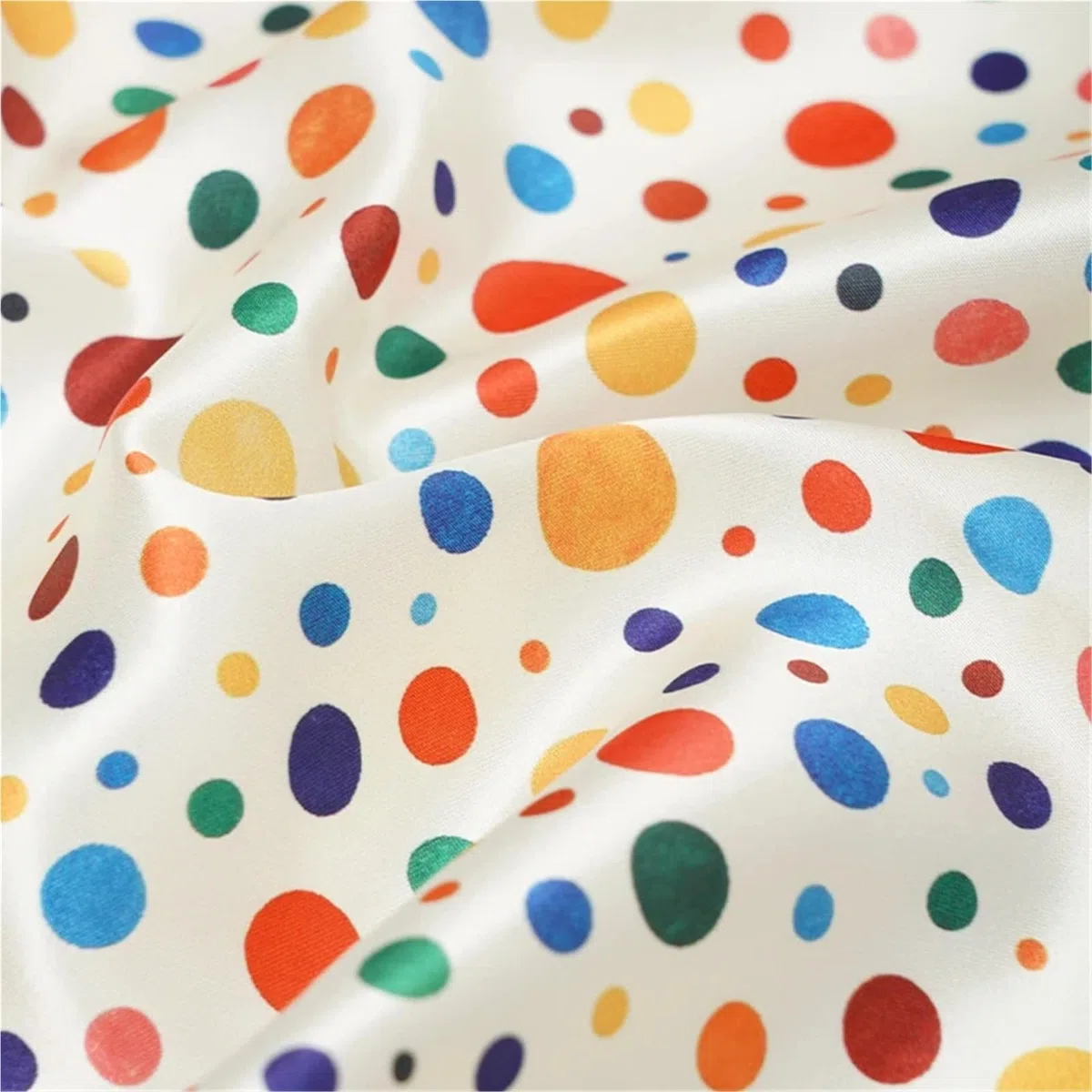 Tela de lunares Tela satinada suave y transpirable con estampado de puntos for vestidos, faldas tirantes, ropa for niños, pijamas, materiales costura DIY, 0,5 m/1m/5m(Color2,500x150cm)