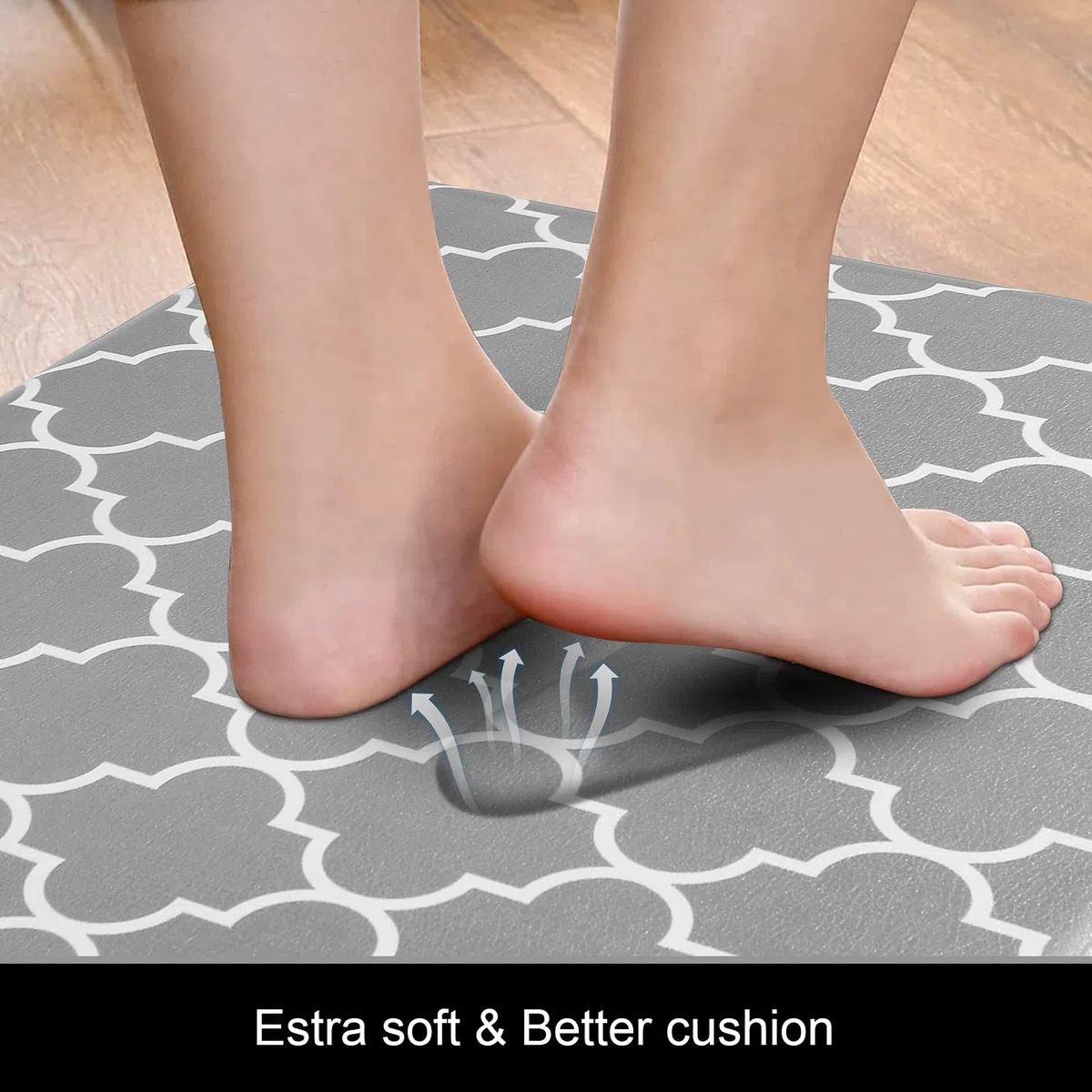Pauwer Juego de 2 Alfombrillas de Cocina Antideslizantes de PVC antifatiga, Juego de alfombras de Cocina y tapetes Largos, Alfombrillas de pie para Cocina, Comedor, 44 x 70 cm + 44 x 150 cm