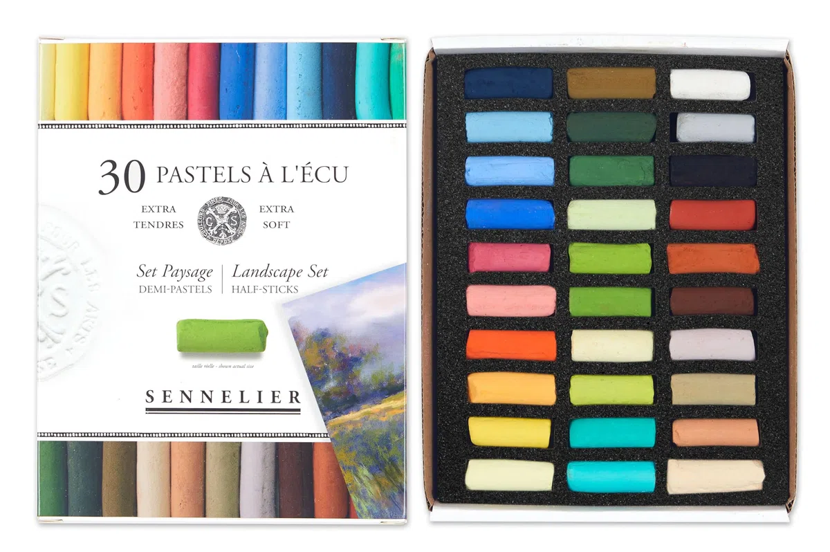 30 Media PASTELES AL ÓLEO – CAJAS DE CARTÓN - Paisaje selection
