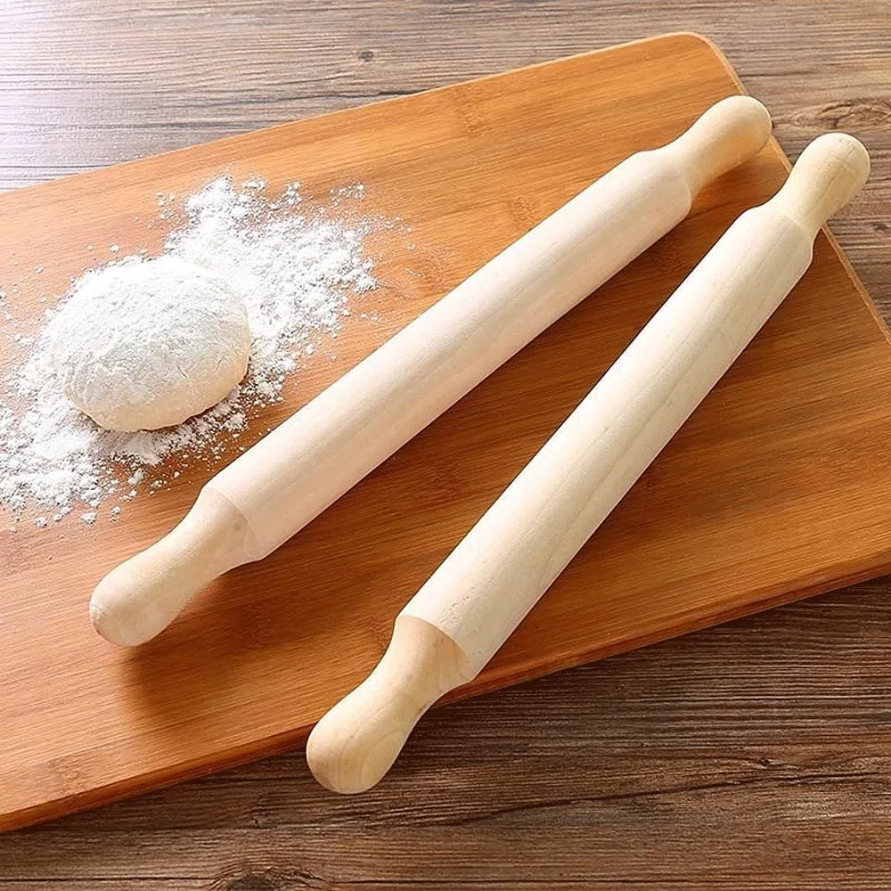 Rodillo de pastelería, rodillo de madera, Rodillos de amasar 3 uds, rodillo de amasar de madera maciza, prensa de fideos, envoltura de bola de masa, poste for el hogar, herramienta for hornear galleta