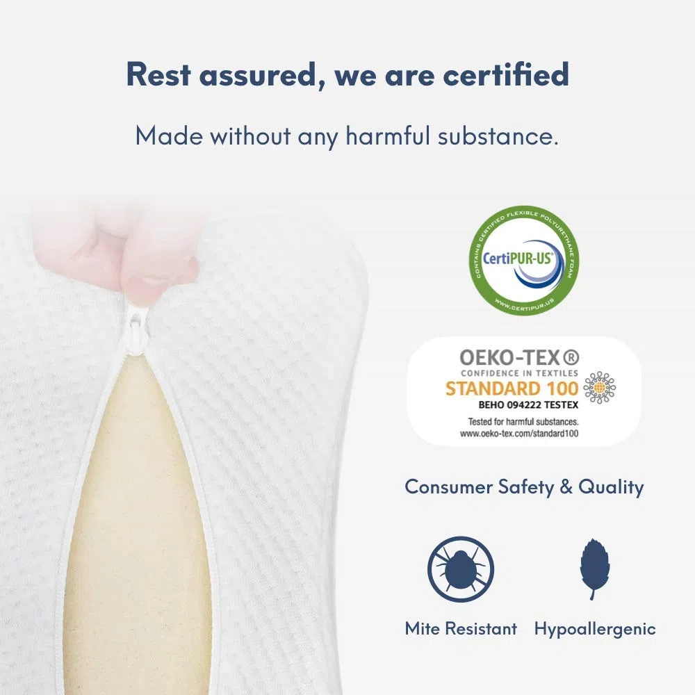 Cushion Lab - Almohada ortopédica Extra densa de Rodilla para Personas Que Duermen de Lado con Funda hipoalergénica, Soporte Firme de piernas para Cadera, Embarazo, ciática, articulaciones, Columna