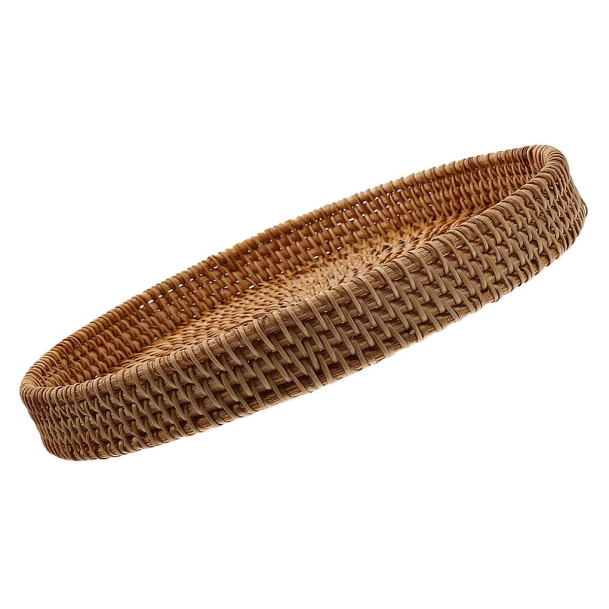 Genérico Bandeja Redonda de Ratán de 30 CM Tejida a Mano para Almacenamiento y Organización Hogar y Cocina, Contenedor Multiusos para Frutas y Pan