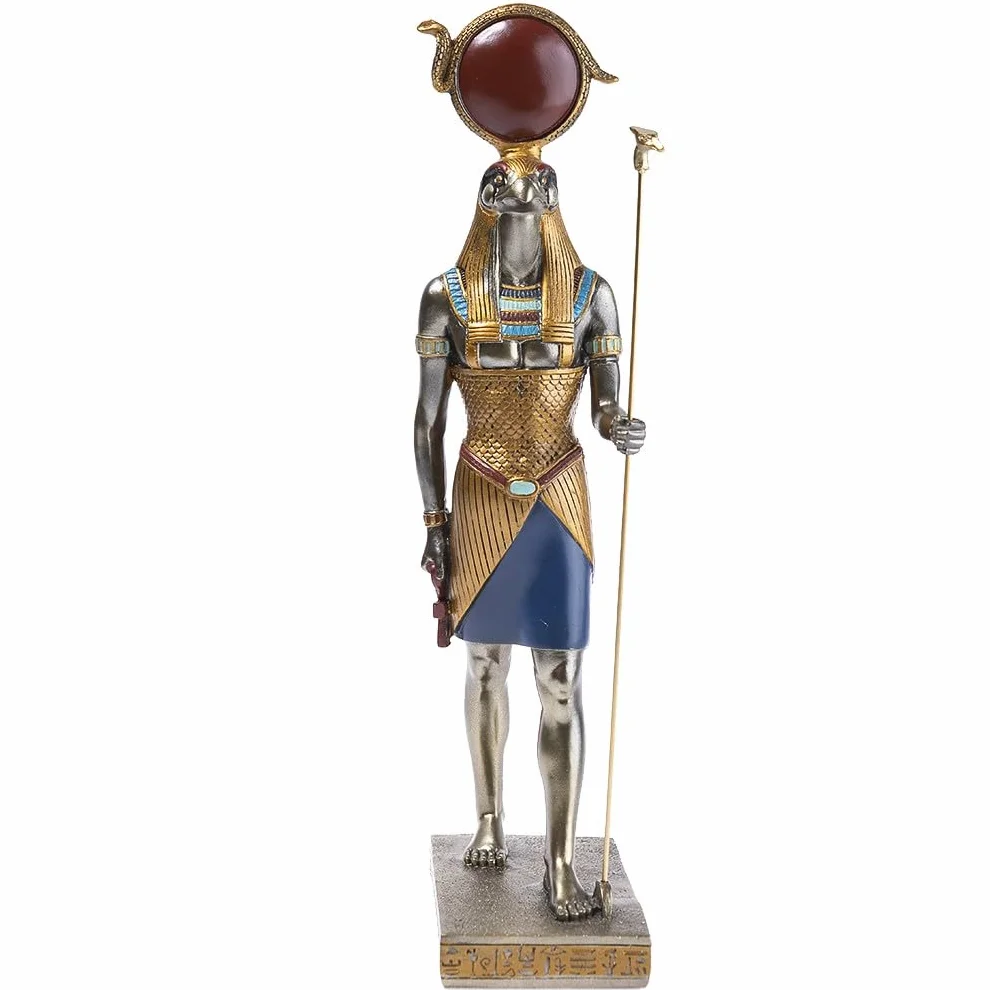 lachineuse - Estatua Ra de 31 cm - Dios egipcio - Figura decorativa egipcia - Figura de objeto egipcio - Cabeza de halcón de pájaro águila - Busto egipcio - Idea de regalo original decoración interior