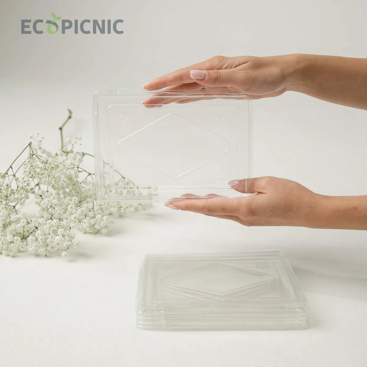 Lunchbox de Papel Kraft con Tapa 200 unidades 1600 ml | Cajas desechables de cartón kraft para comida, ideal para ensaladas, sándwiches, postres y comida para llevar