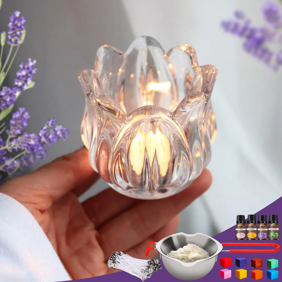 UCAMP Kit de Fabricación para Velas,Kit de Fabricación de Velas,Kit para Hacer Velas,Erramienta para Velas de Bricolaje,Kit Completo de Fabricación de Velas para Adultos y Principiantes