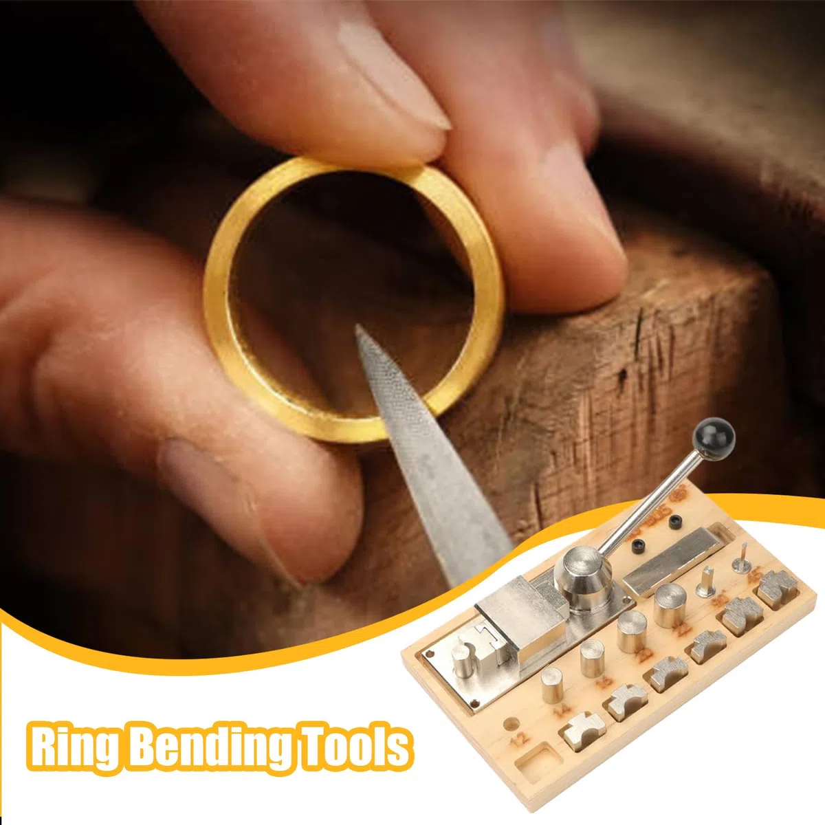 Doblador de Anillos Curvador de Aros para Joyería | Máquina Ajustable para Expandir y Reducir Tamaño para Enrollado de Alambre y Trabajos de Platería