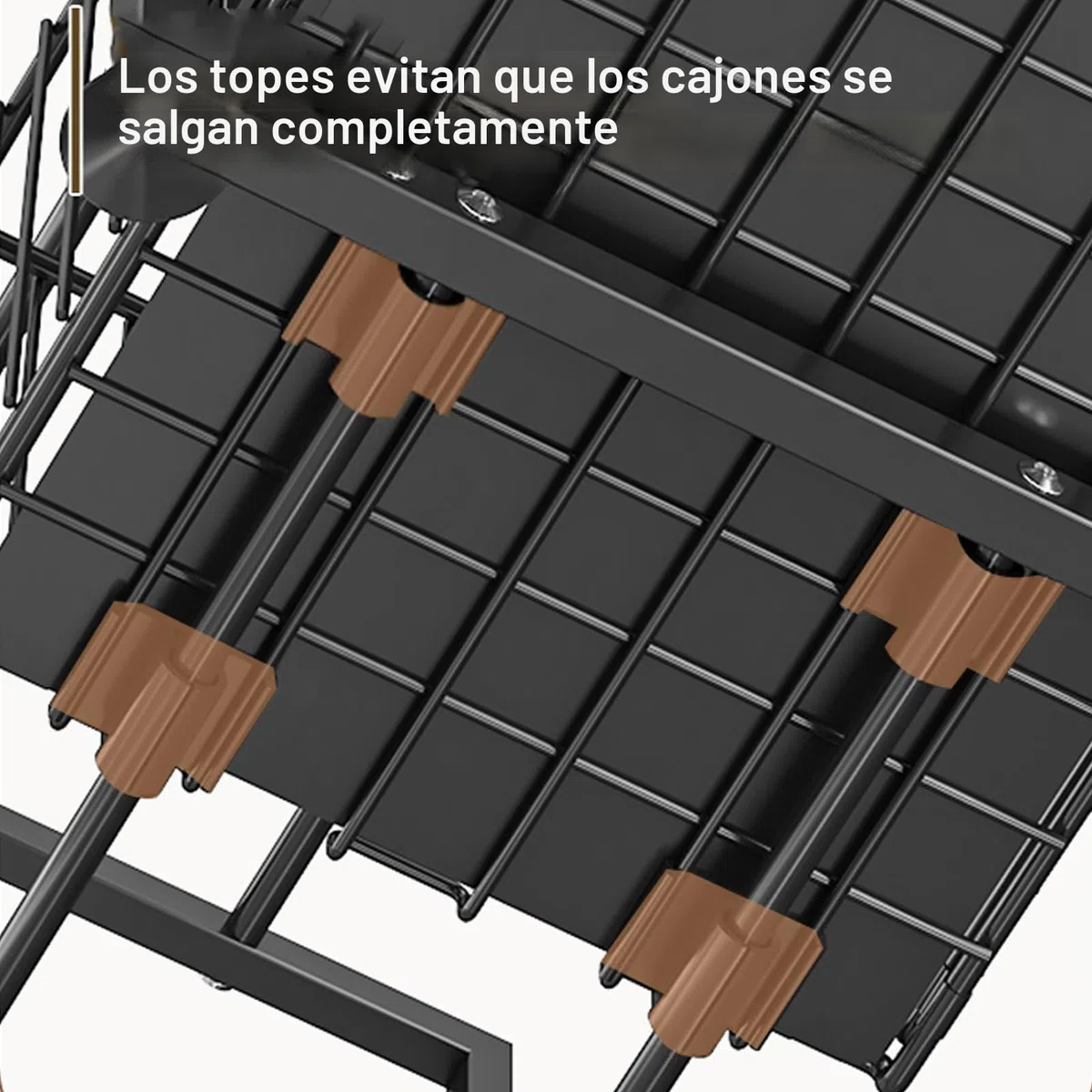 YunNasi Organizador de Cocina Almacenamiento bajo Fregadero de Metal Organizador 2 Niveles Extraíble Estante para Especias (Negro, Modelo-A)