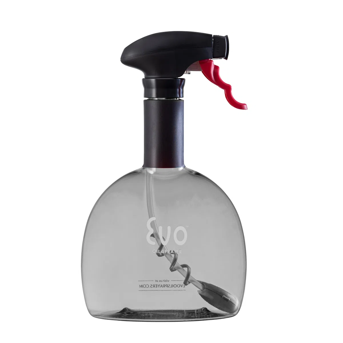 Evo Oil Sprayer Original, sin aerosol para aceituna, aceites de cocina y vinagres, carbón, capacidad de 18 onzas