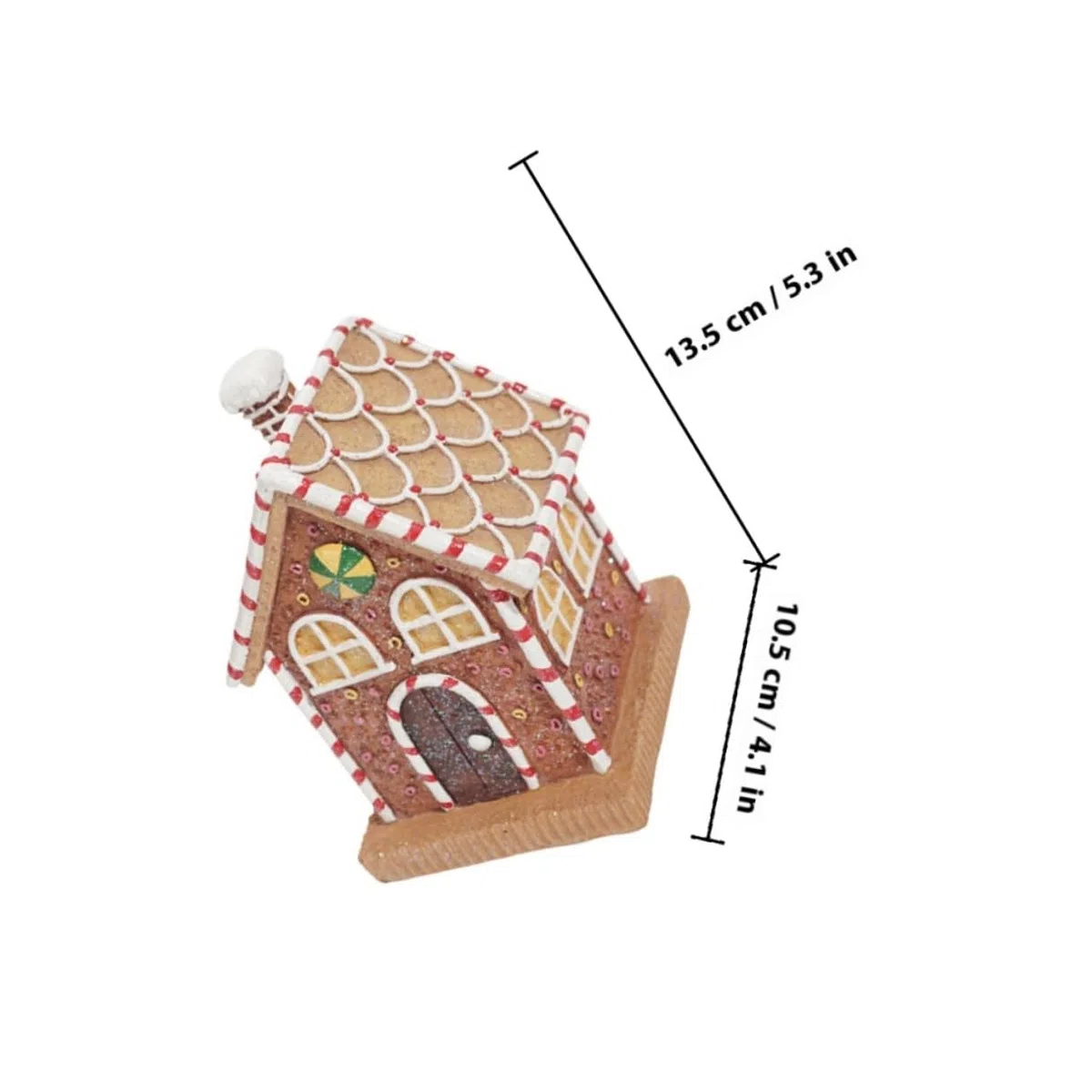 Amosfun Adorno Decorativo Casa de Jengibre Iluminada LED Casa de Jengibre Navideña para Fiesta de Navidad