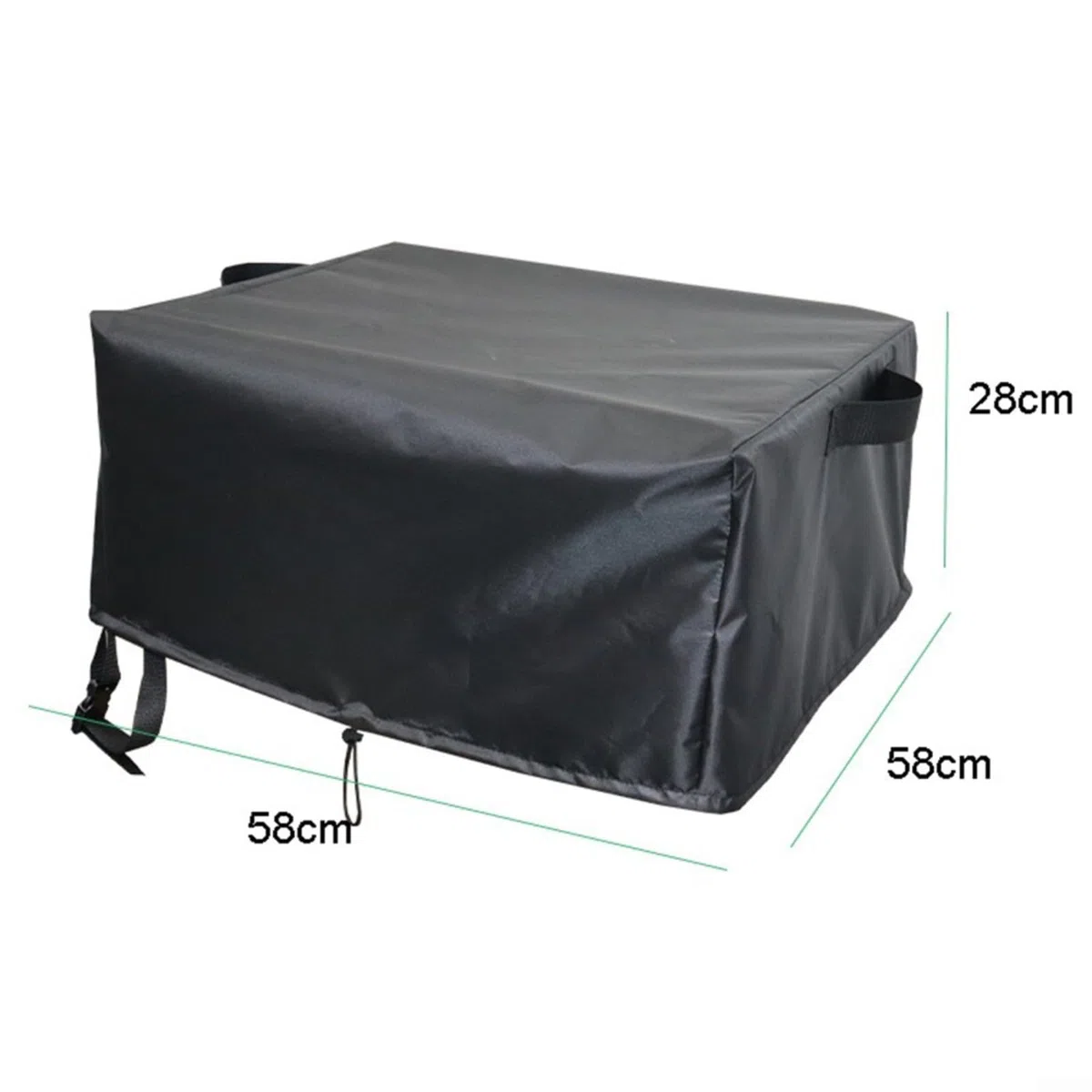 Cubierta para horno 420D, cubierta para horno de pizza, resistente al agua y al polvo, funda para horno de pizza, apta para horno Cozze 90347 (58 x 58 x 28 cm)