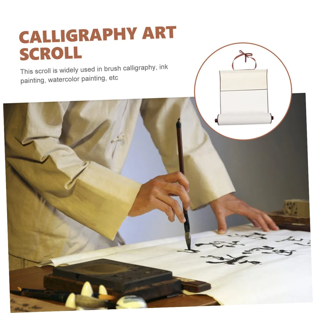 MAGICLULU Papel De Caligrafía China Rollos Para Pintura y Escritura Juego De 3 Piezas 30x67 Cm Papel Antiguo y Envejecido Adecuado Para Artistas y Estudiantes Talleres y Prácticas Artísticas